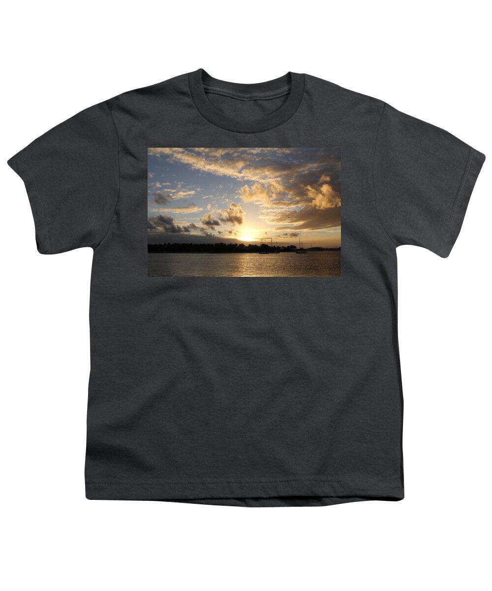 Sunset Over Peanut Island Youth T-Shirt featuring the photograph Sunset over Peanut Island by Nina Prommer
