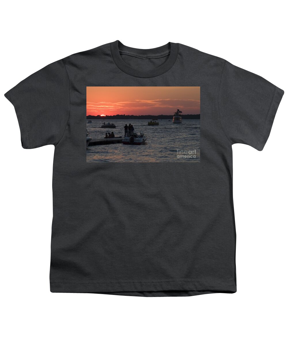 Okoboji Youth T-Shirt featuring the photograph Sunset Queen by Steven Krull