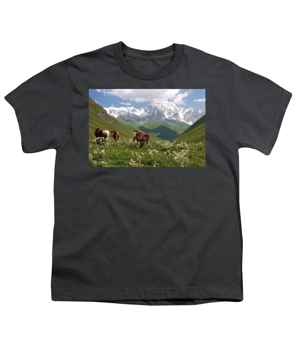 Horse Youth T-Shirt featuring the photograph Svaneti by Ivan Slosar