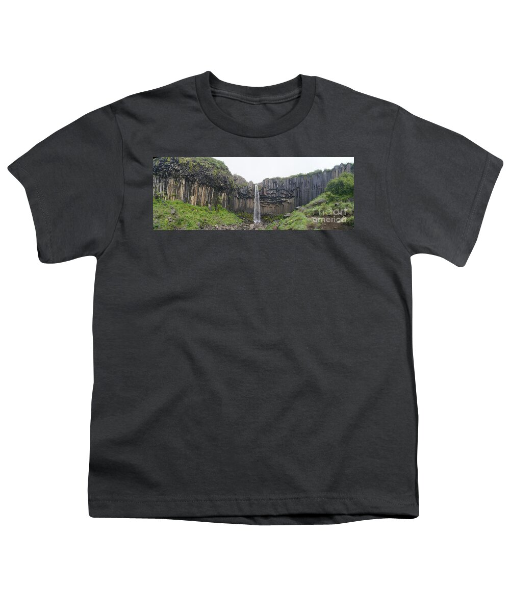 Prott Youth T-Shirt featuring the photograph Svartifoss panorama Iceland by Rudi Prott