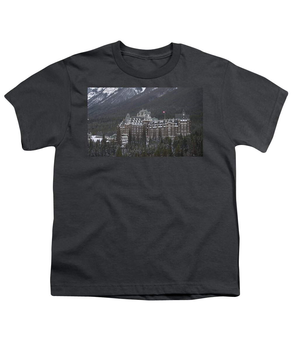 Banff Youth T-Shirt featuring the photograph The Banff Springs Hotel by Bill Cubitt