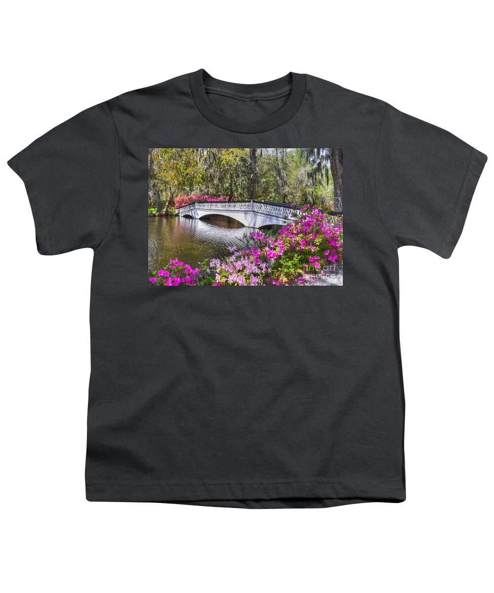 Scenic Youth T-Shirt featuring the photograph The Bridge At Magnolia Plantation by Kathy Baccari