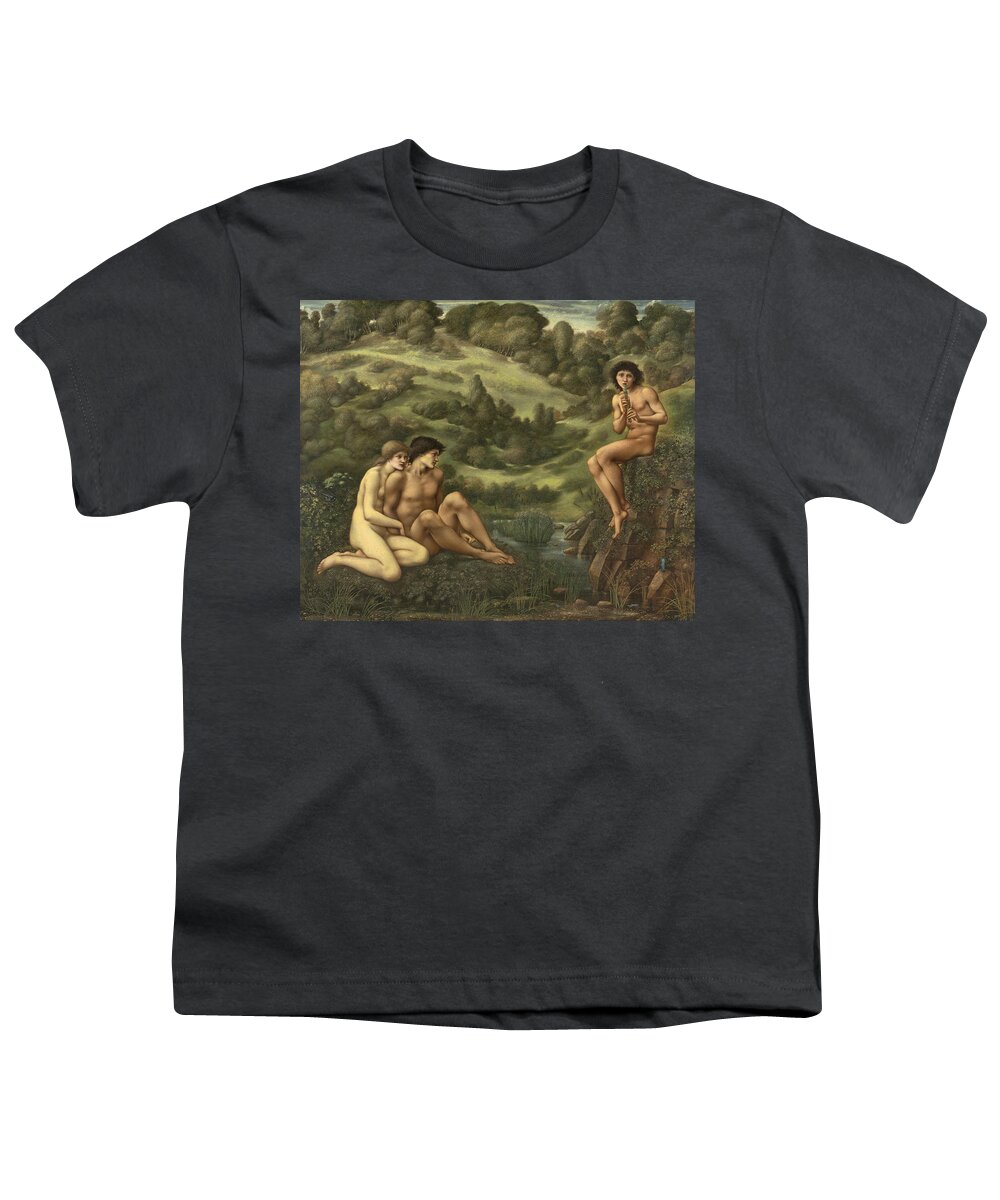 Edward Burne-jones Youth T-Shirt featuring the painting The garden of Pan by Edward Burne-Jones