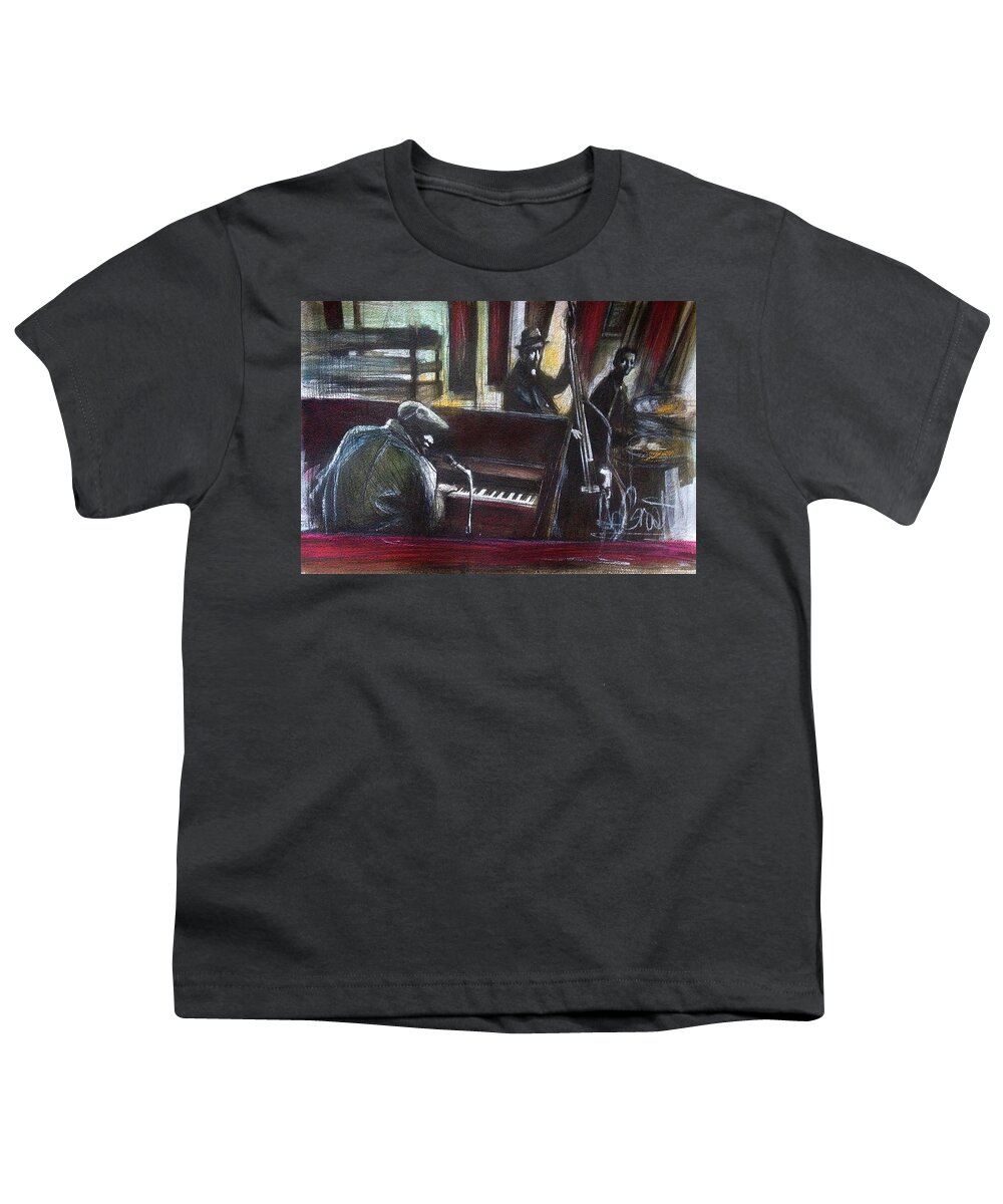 Musicians Youth T-Shirt featuring the painting The Gig by Gregory DeGroat