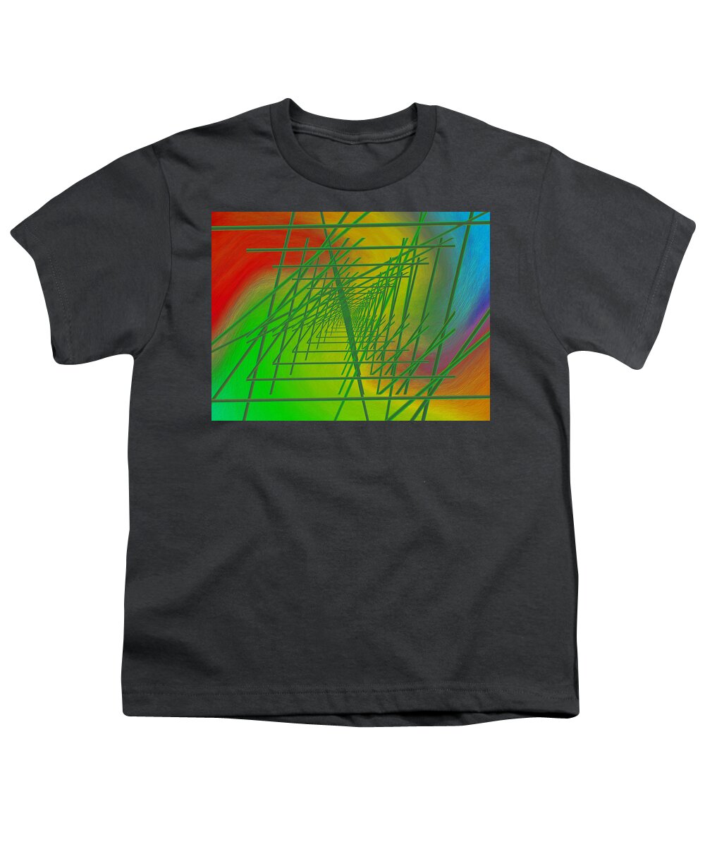 Abstract Youth T-Shirt featuring the digital art The Latticework 6 by Tim Allen