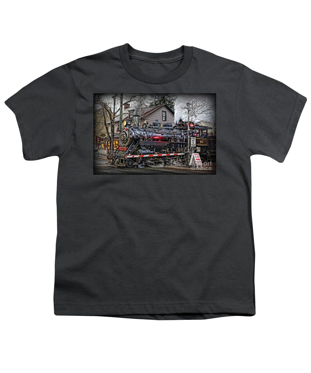 New Hope And Ivyland Rail Road Youth T-Shirt featuring the photograph The Polar Express - Steam Locomotive III by Lee Dos Santos