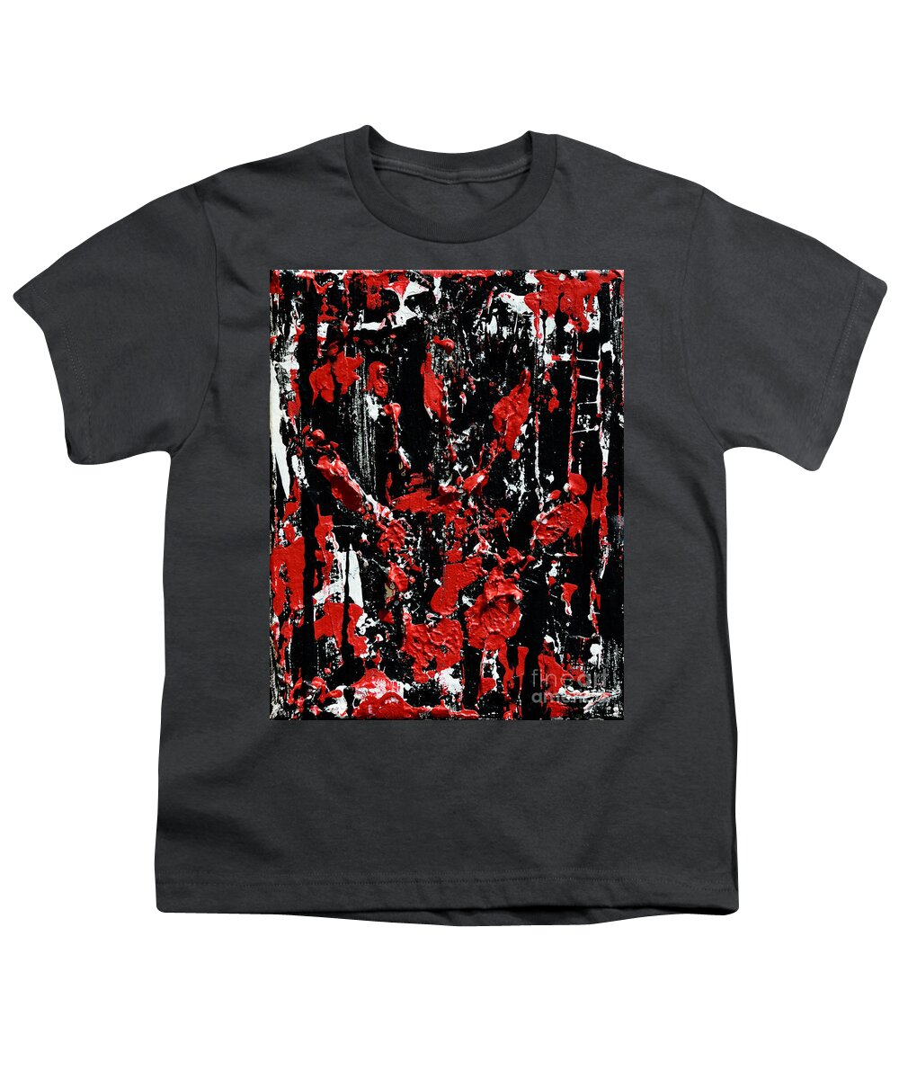 Hand Youth T-Shirt featuring the painting The Red Right Hand by Alys Caviness-Gober