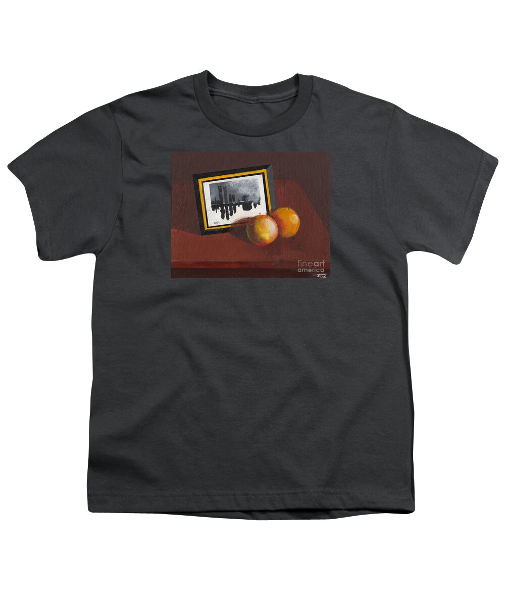 Still Life Youth T-Shirt featuring the painting The Towers by David I. Jackson by David Jackson