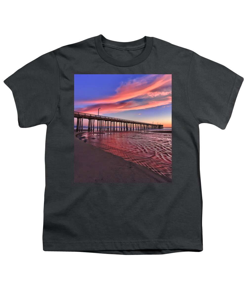 Sunset Youth T-Shirt featuring the photograph The Water Flows Red by Beth Sargent