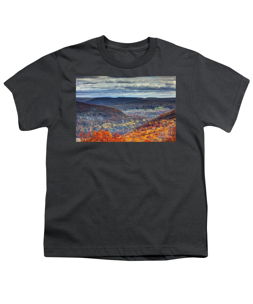 Storm King Mountain Youth T-Shirt featuring the photograph Tower in the distance by Rick Kuperberg Sr