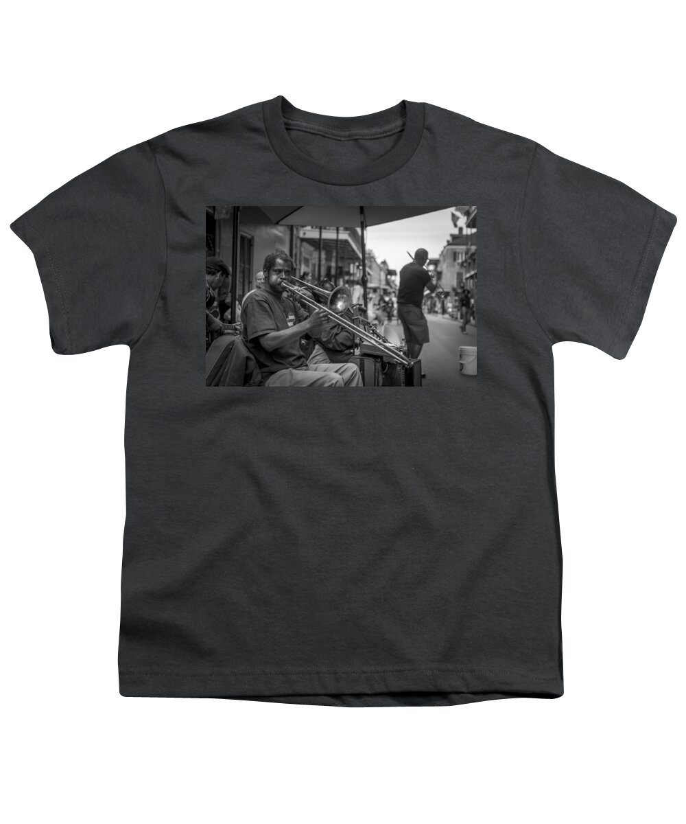 Trombone In The Big Easy Youth T-Shirt featuring the photograph Trombone in New Orleans 2 by David Morefield
