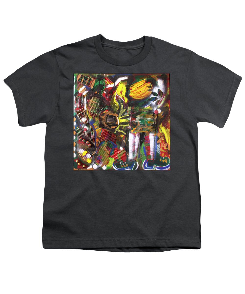 Contemporary Primitive Art Youth T-Shirt featuring the painting Tropical Dream I by Cleaster Cotton