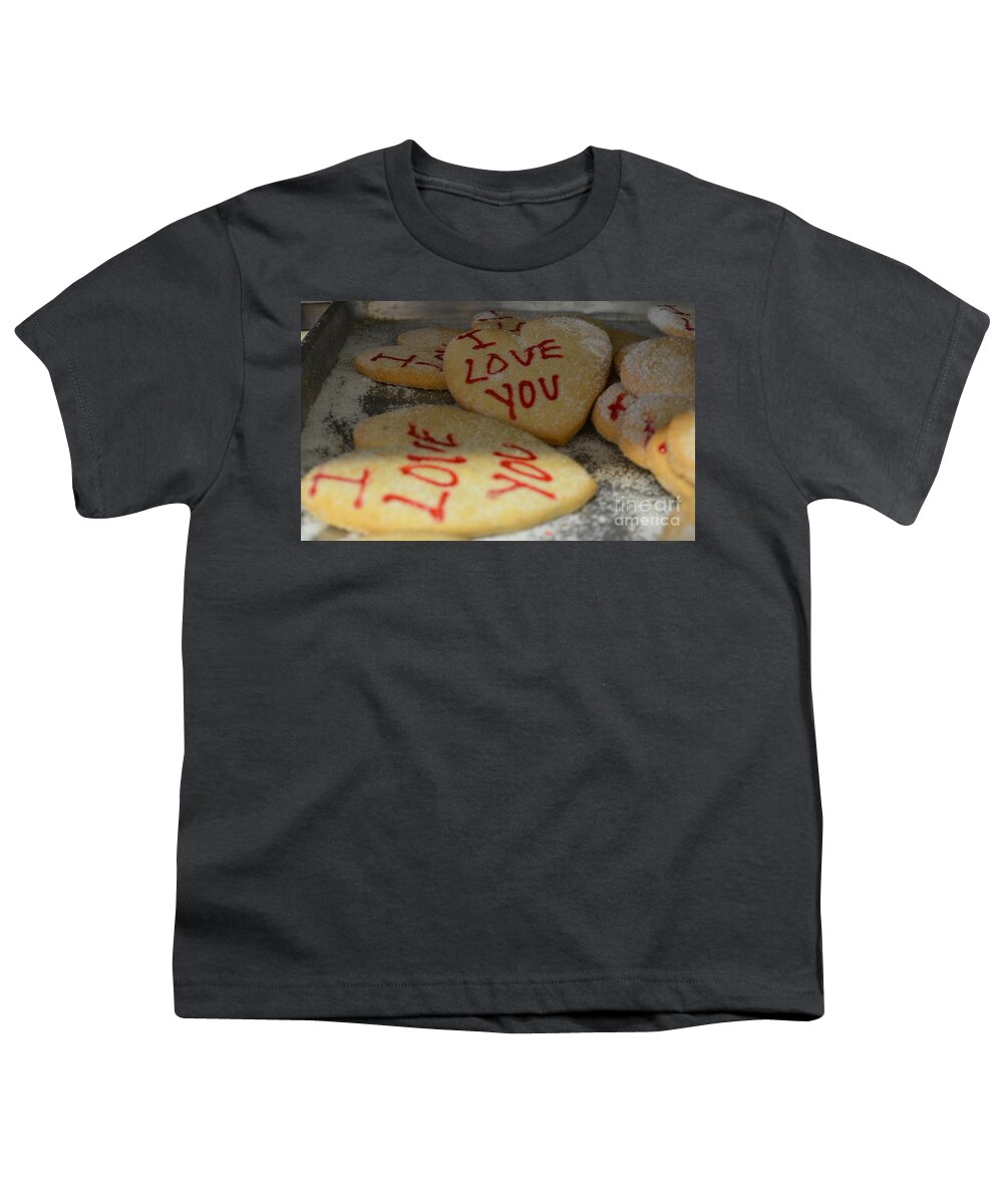 Valentines Youth T-Shirt featuring the photograph Valentine Wishes and Cookies by Randy J Heath