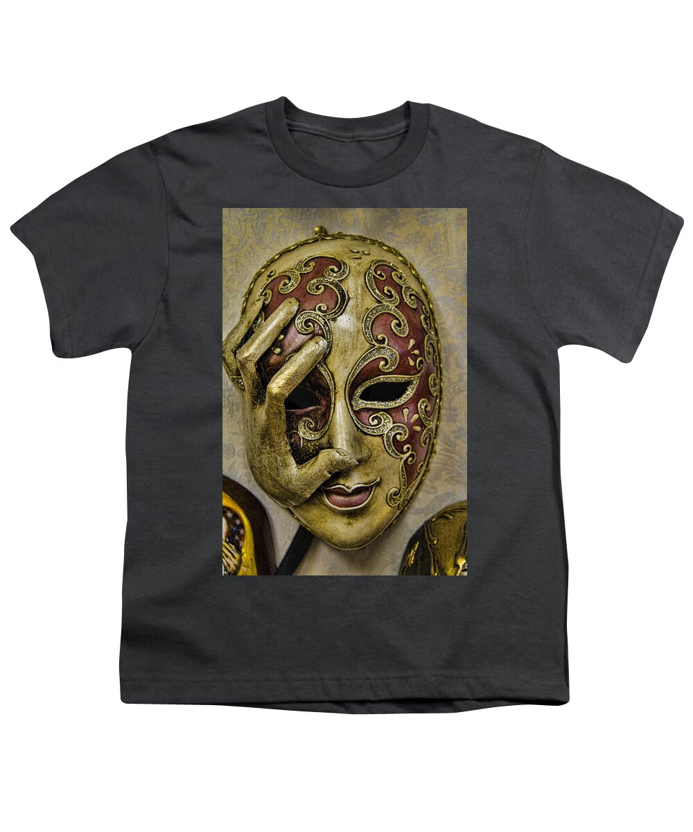 Venetian Youth T-Shirt featuring the photograph Venetian Carnaval Mask by David Smith