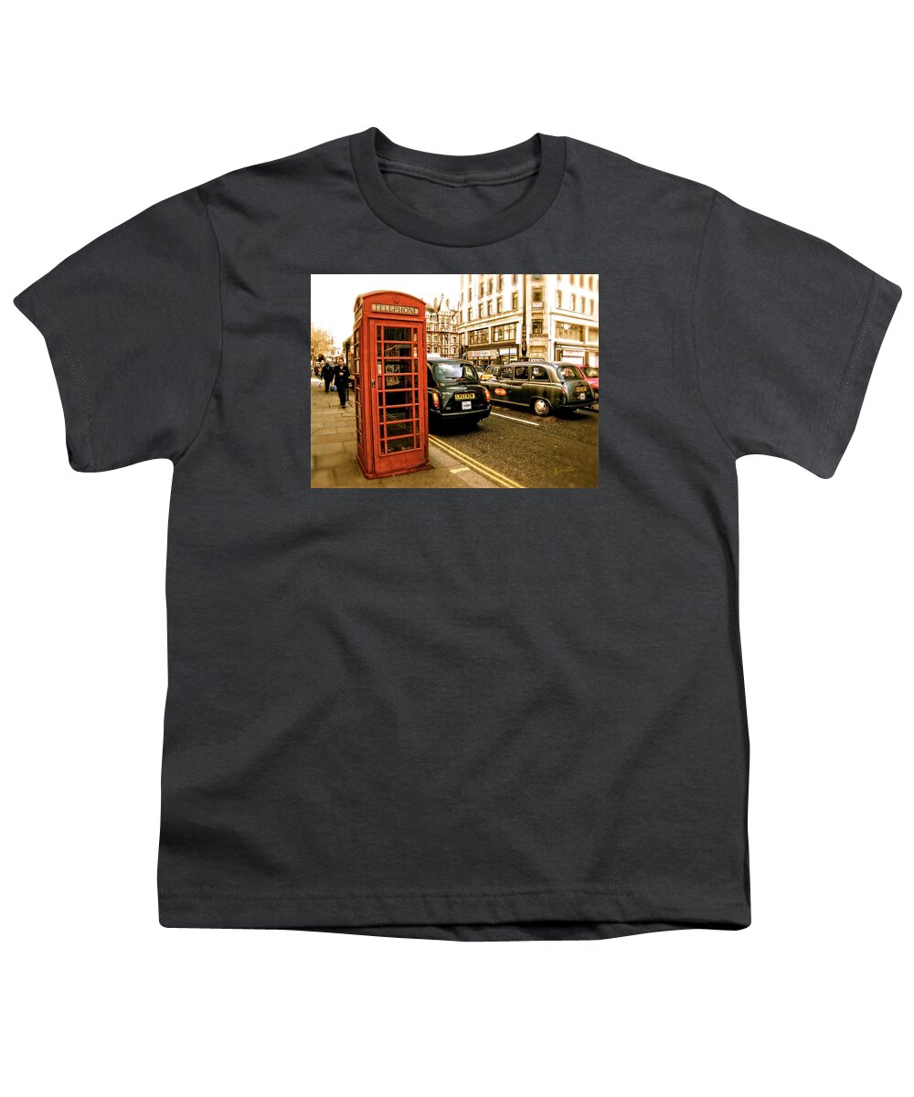 Telephone Booth Youth T-Shirt featuring the photograph Vestigial by Madeline Ellis