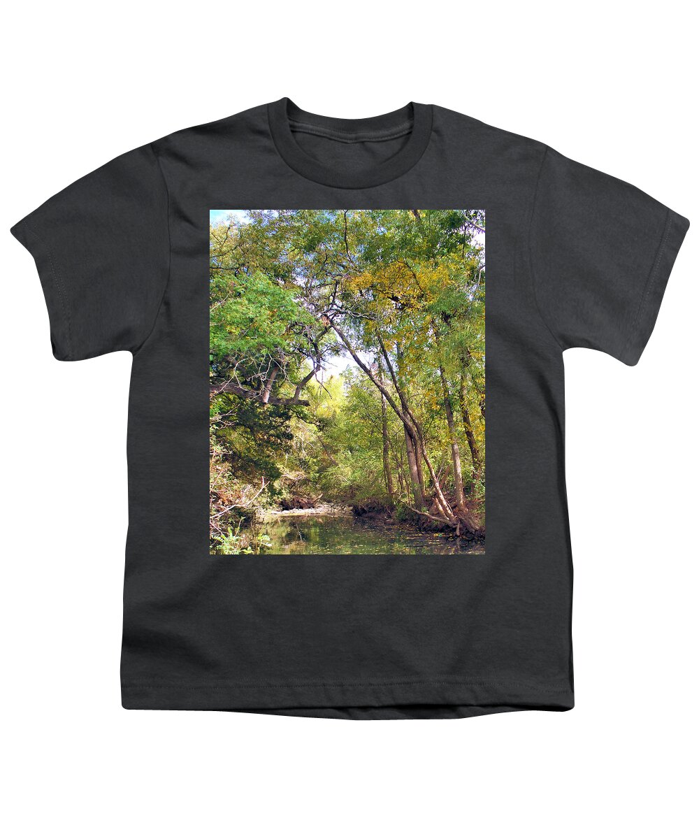Walnut Creek Youth T-Shirt featuring the painting Walnut Creek by Troy Caperton