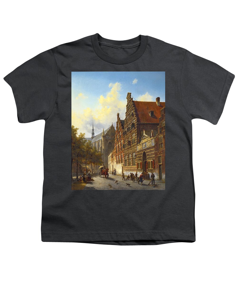 Jacques Carabain Youth T-Shirt featuring the painting Weeshuis in Leiden by Jacques Carabain