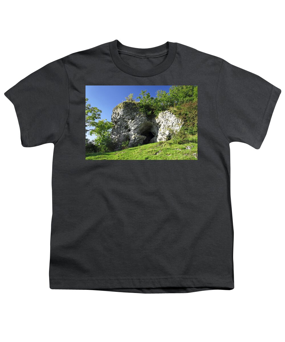 Staffordshire Youth T-Shirt featuring the photograph Wetton Mill Caves by Rod Johnson