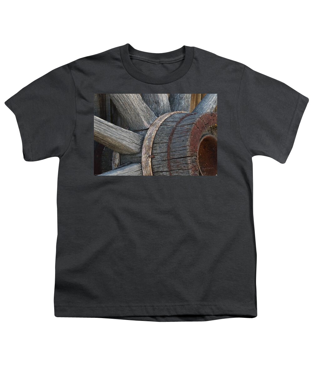 Wagon Youth T-Shirt featuring the photograph Wheel of Time Past by Mick Anderson