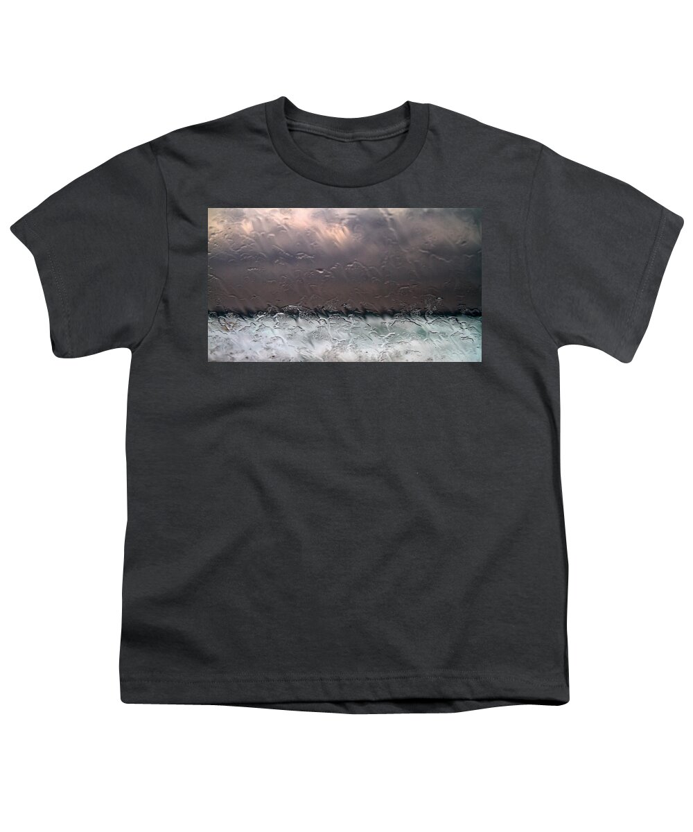 Abstract Youth T-Shirt featuring the photograph Window Sea Storm by Stelios Kleanthous