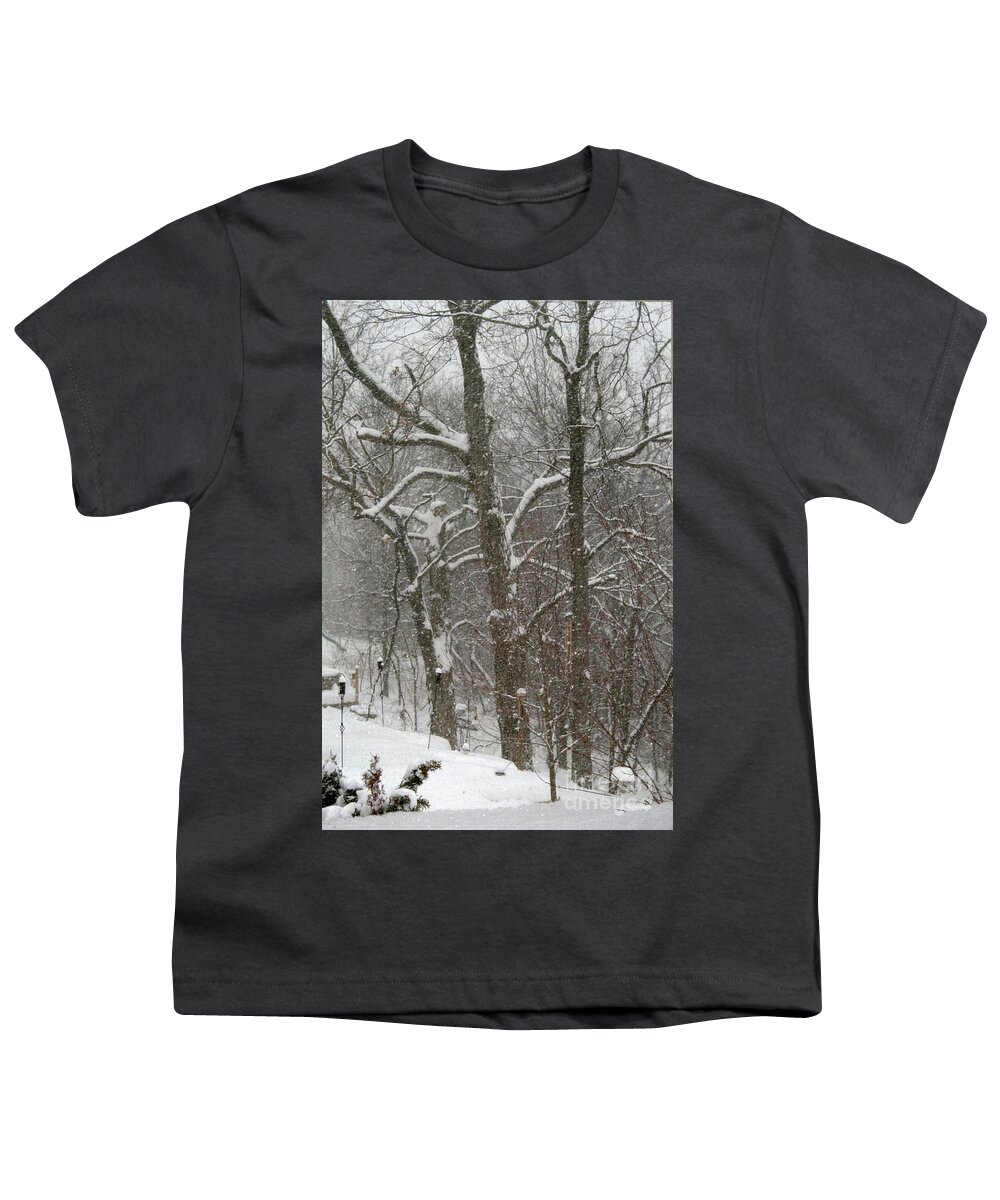 Winter Youth T-Shirt featuring the photograph Winter Trees by Karen Adams