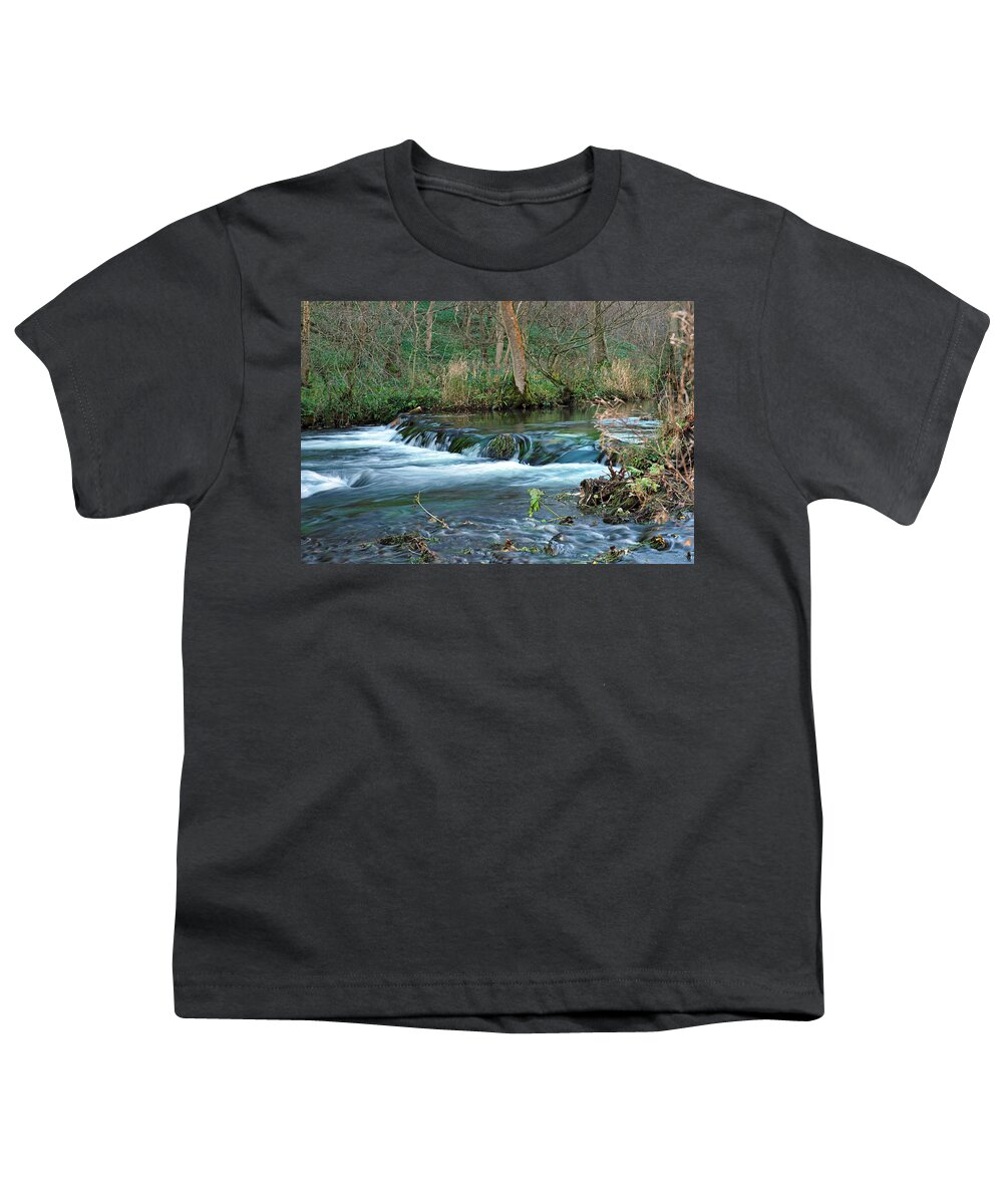 Nature Youth T-Shirt featuring the photograph Woodland Weir - Dovedale by Rod Johnson