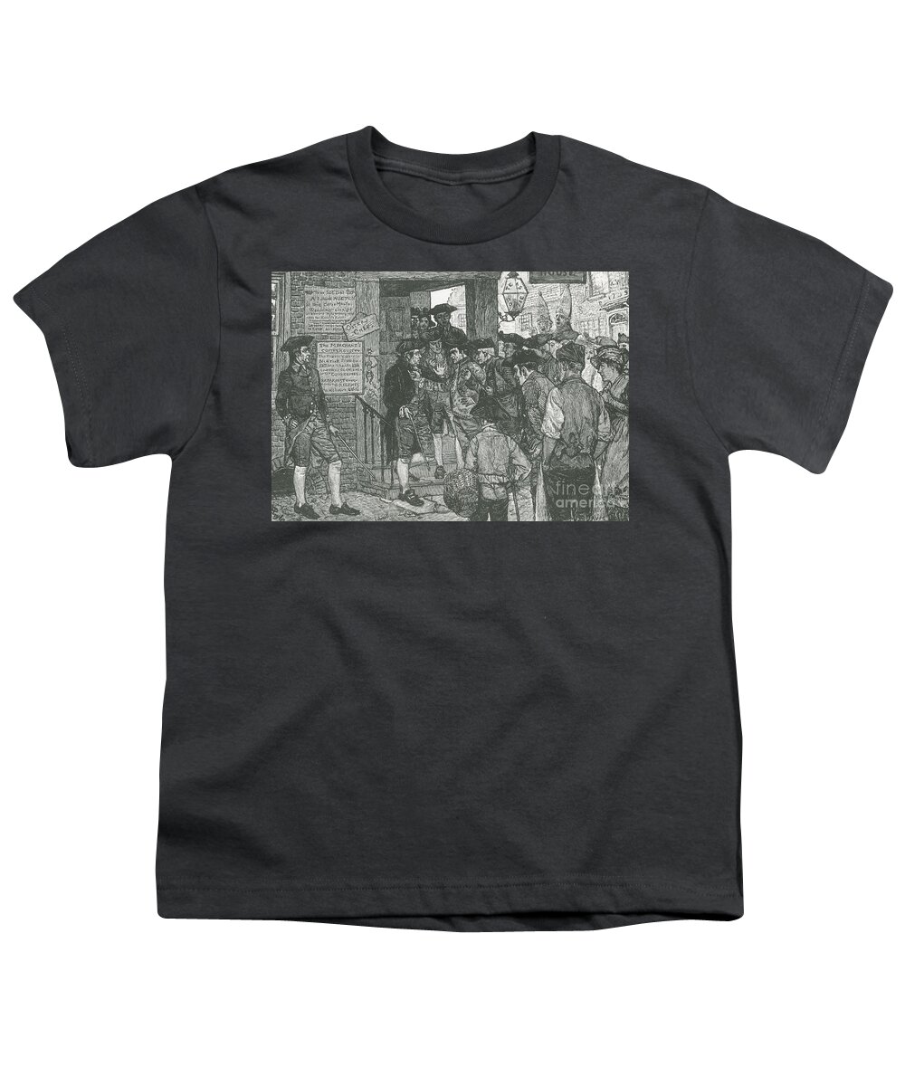 History Youth T-Shirt featuring the photograph Mob Confronting Stamp Officer #1 by Photo Researchers