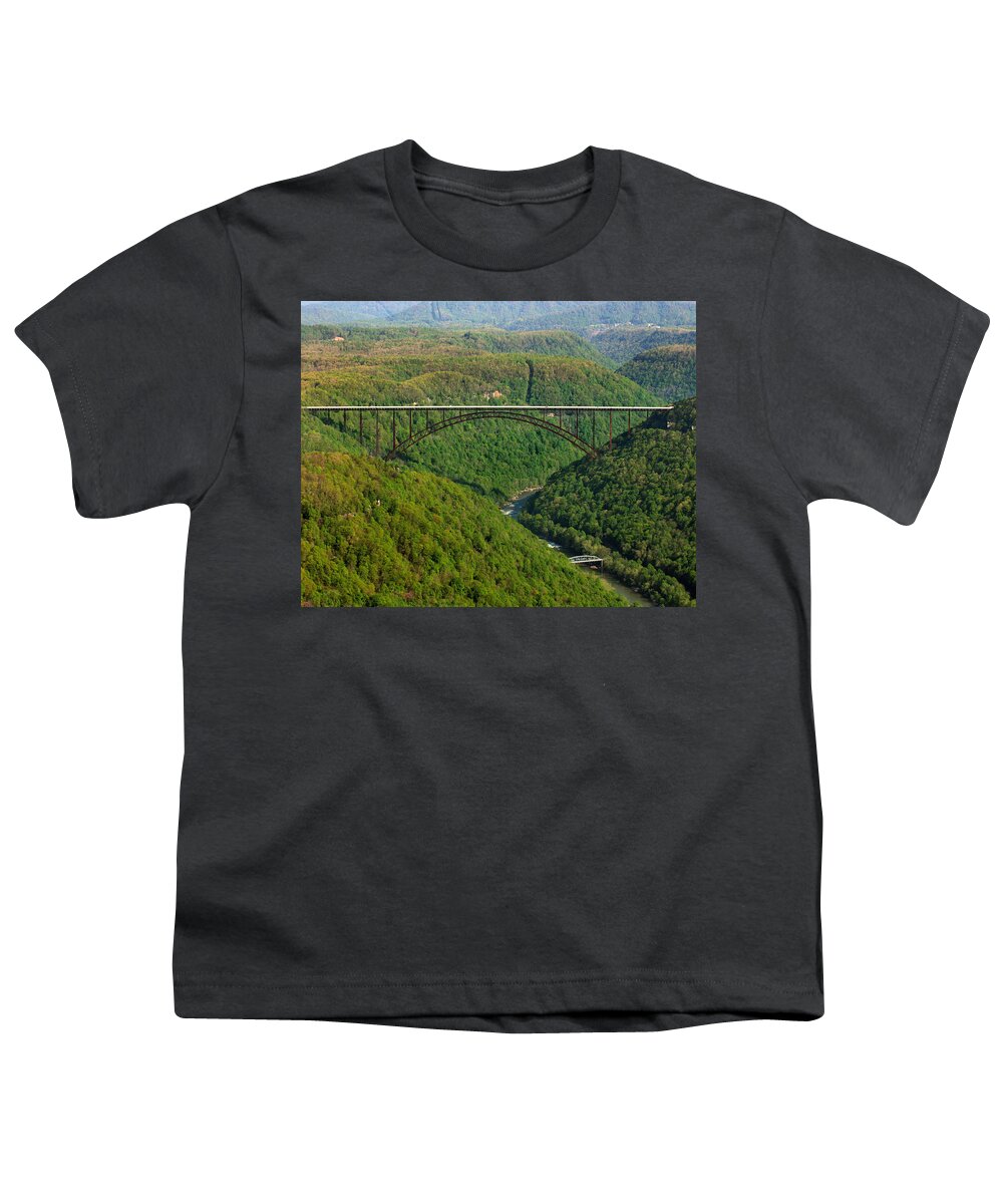 New River Gorge Bridge Youth T-Shirt featuring the photograph New River Gorge Bridge #9 by Mary Almond