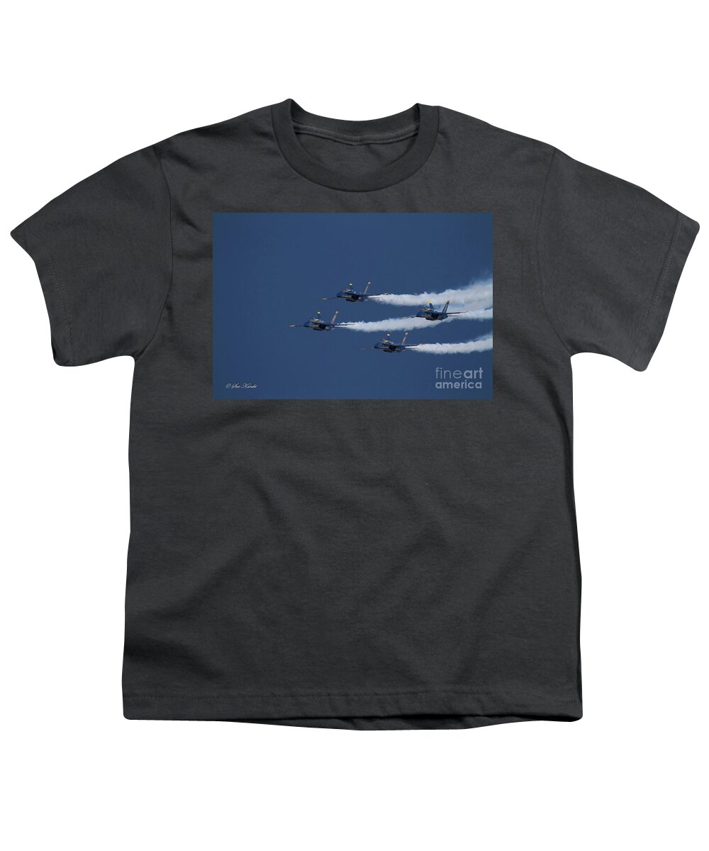 Airshow Youth T-Shirt featuring the photograph Angels - Here they come by Sue Karski