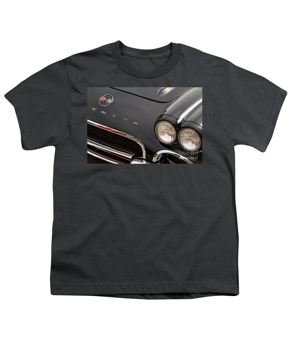 1962 Corvette Youth T-Shirt featuring the photograph Black Vette by Dennis Hedberg