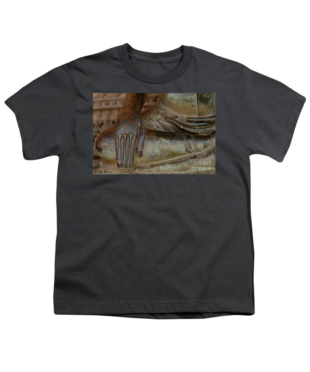 Detail Youth T-Shirt featuring the photograph Buddha Hand Detail by Bob Christopher