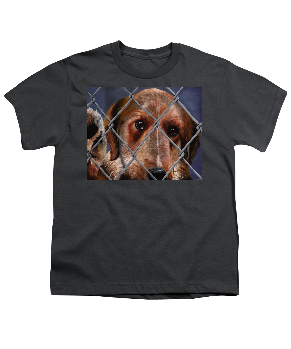 Pets Youth T-Shirt featuring the painting Help Release Me II by Vic Ritchey