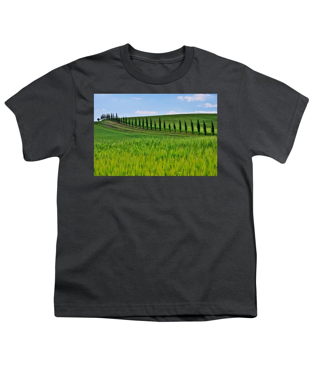 Tuscany Youth T-Shirt featuring the photograph Lined up by Ivan Slosar