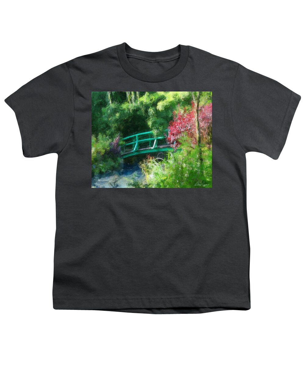 Monet Youth T-Shirt featuring the photograph Monet's Garden by Diana Haronis