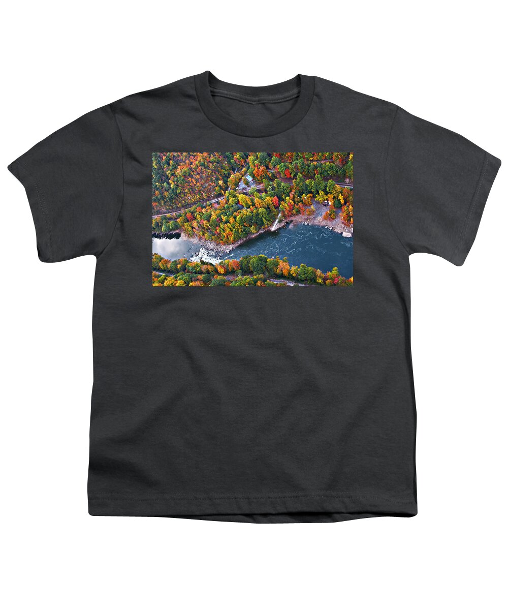 New River Gorge Bridge Youth T-Shirt featuring the photograph New River Gorge by Mary Almond