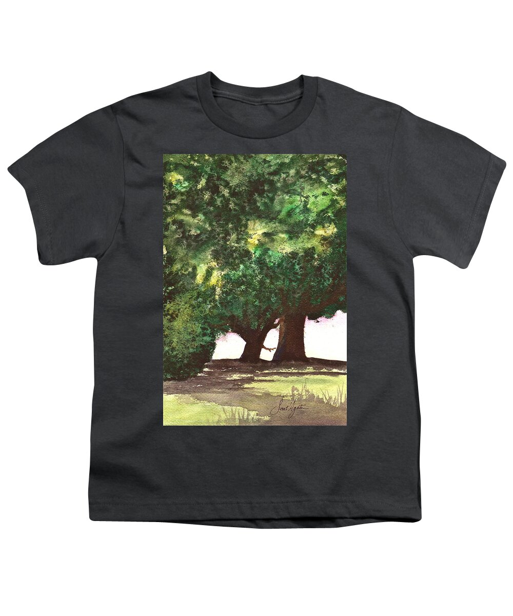 Trees Youth T-Shirt featuring the painting Old Shade by Frank SantAgata