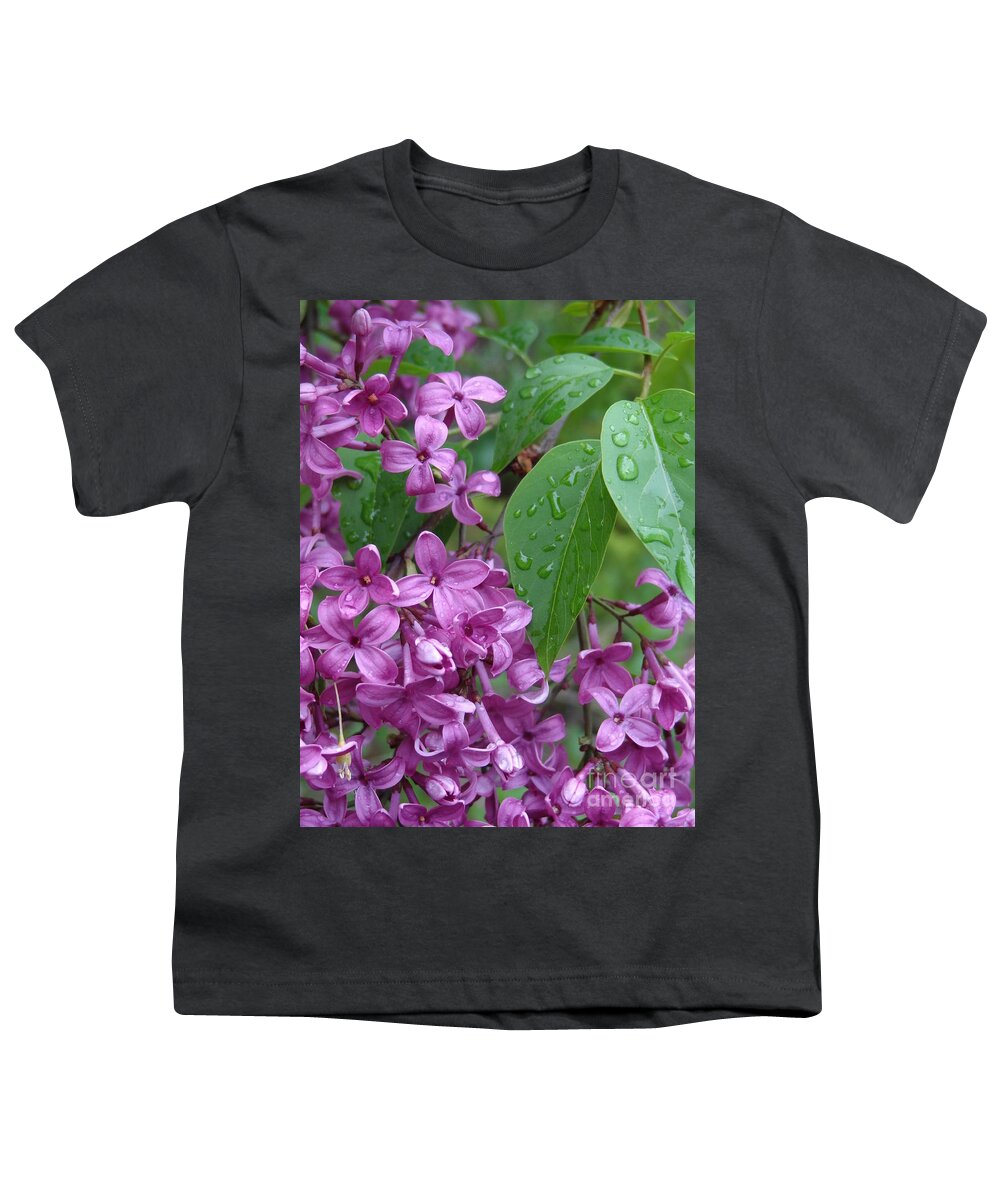 Purple Lilac Youth T-Shirt featuring the photograph Purple Lilac by Laurel Best