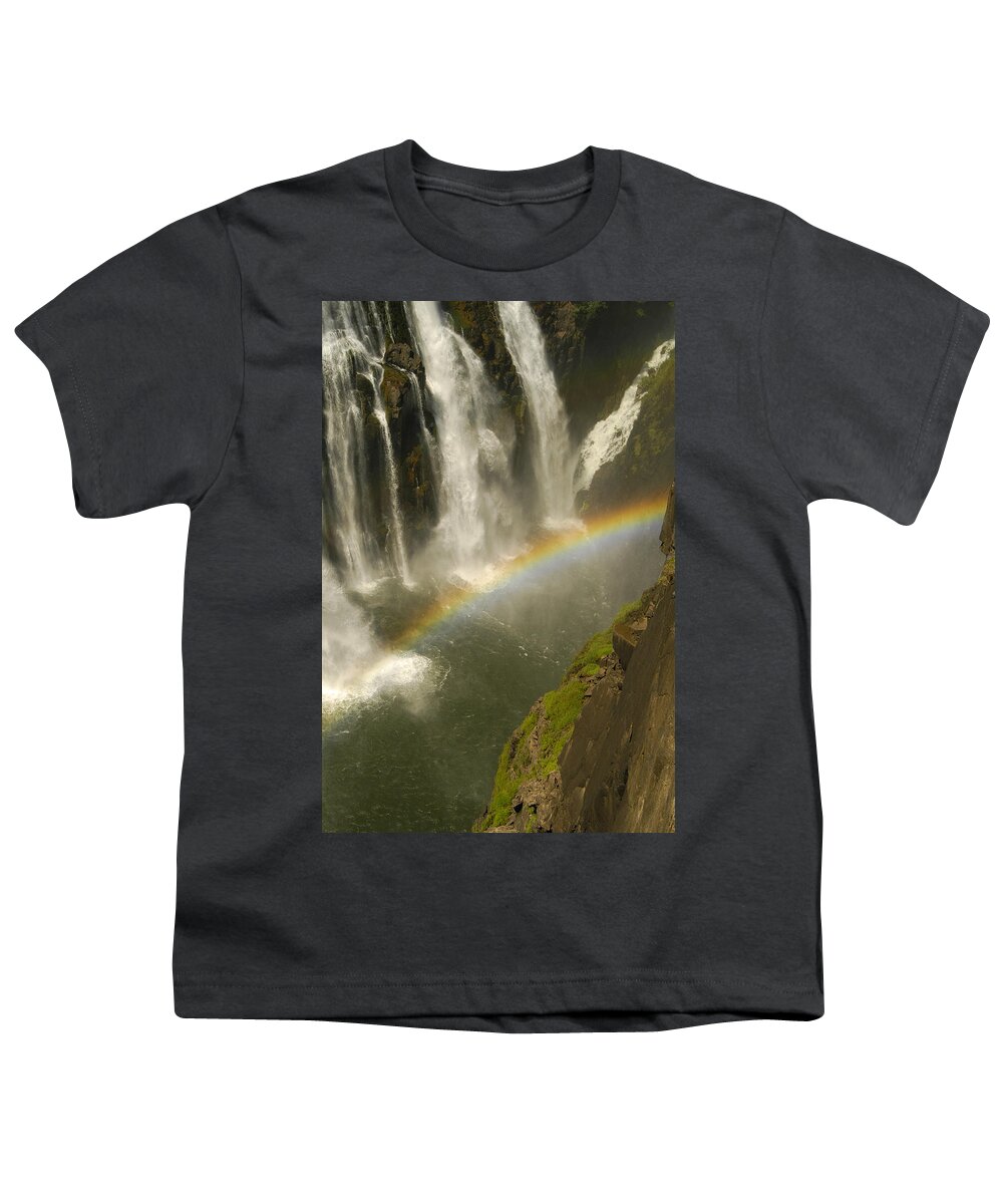 Africa Youth T-Shirt featuring the photograph Rainbow falls by Alistair Lyne