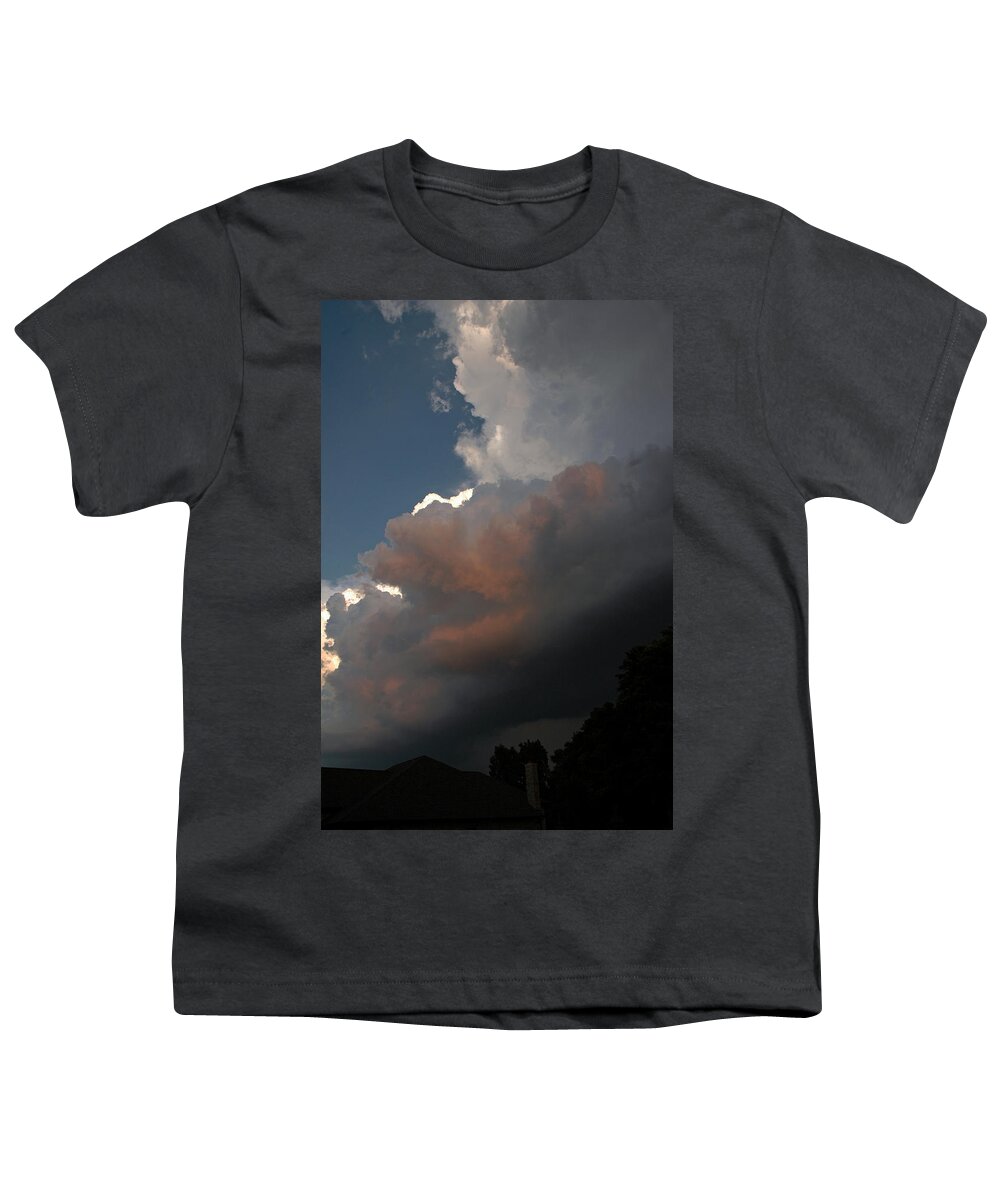 Usa Youth T-Shirt featuring the photograph Reflective Clouds by LeeAnn McLaneGoetz McLaneGoetzStudioLLCcom