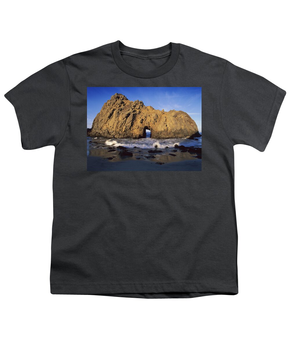 00170094 Youth T-Shirt featuring the photograph Sea Arch At Pfeiffer Beach Big Sur by Tim Fitzharris