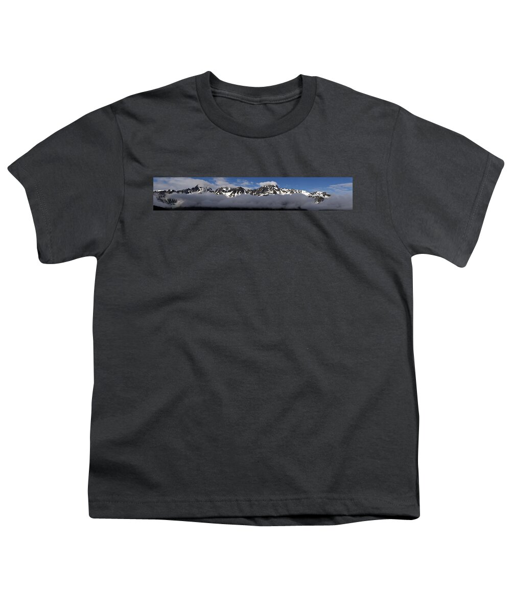 Seward Mountain Range Youth T-Shirt featuring the photograph Seward Mountain Range by Wes and Dotty Weber