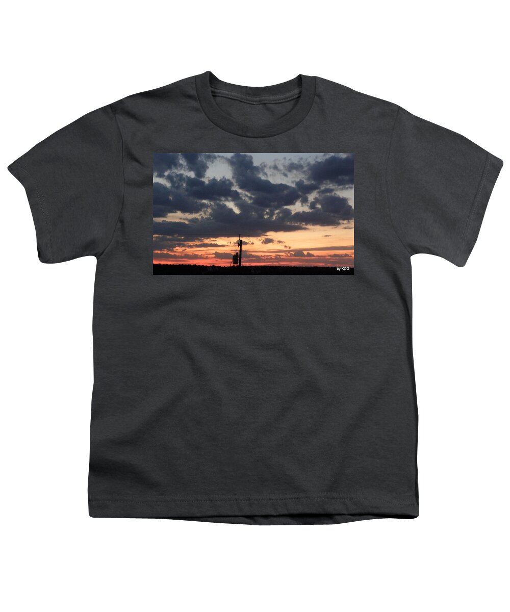 Sunset Youth T-Shirt featuring the photograph Sunset over the Outer Banks by Kim Galluzzo Wozniak