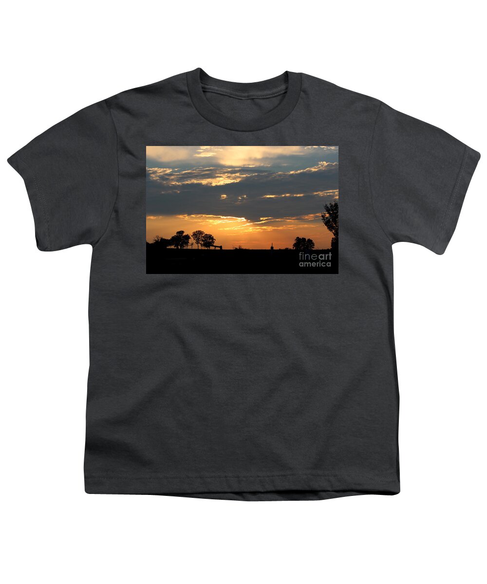 Texas Youth T-Shirt featuring the photograph Texas Sized Sunset by Kathy White