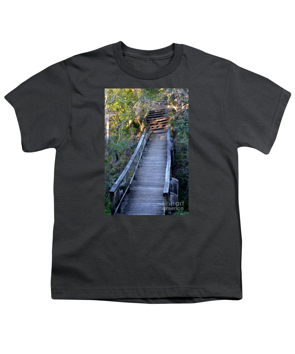 Bridge Youth T-Shirt featuring the photograph The Bridge Path by Donna Brown