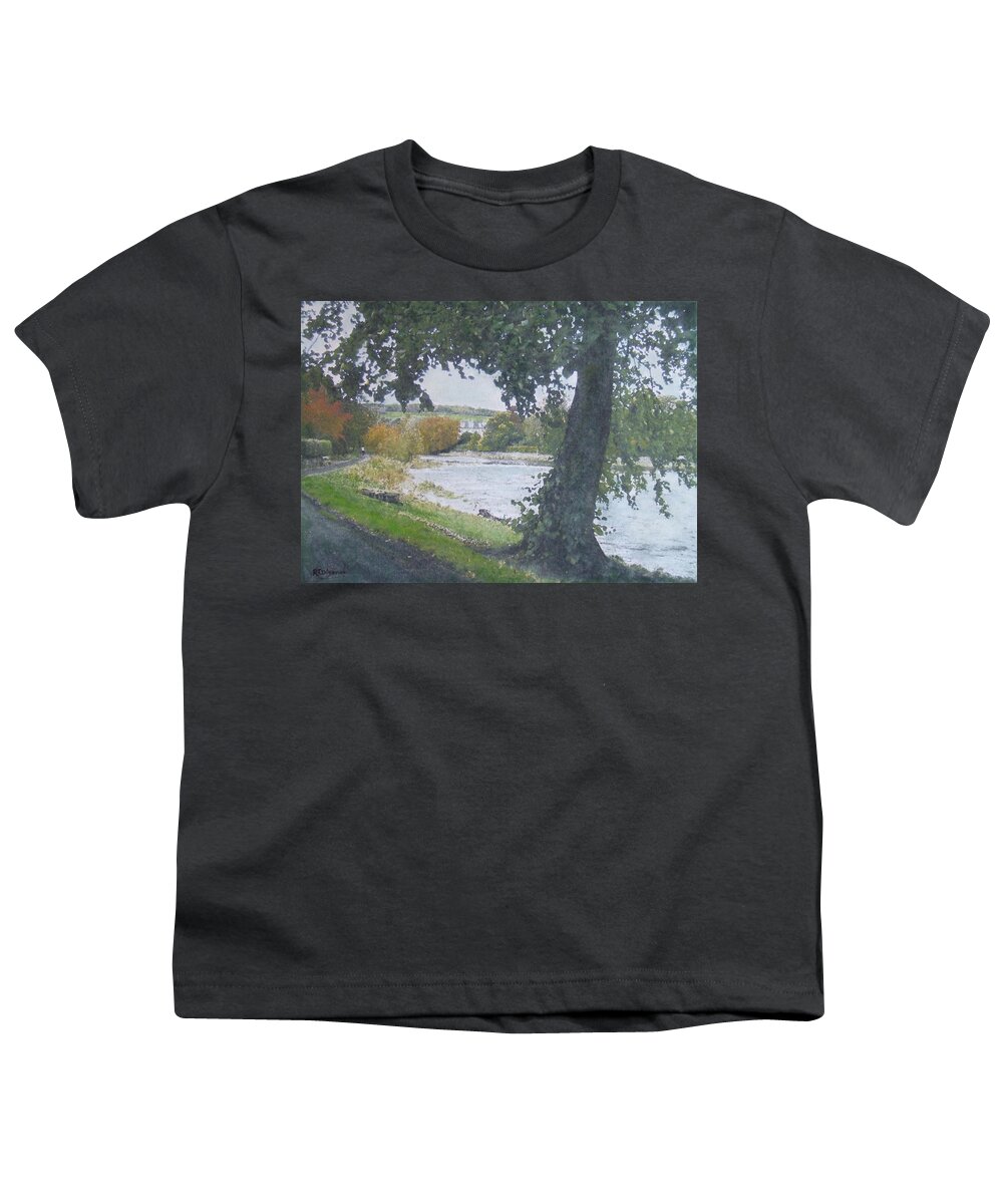 River Youth T-Shirt featuring the painting The Cauld Peebles by Richard James Digance