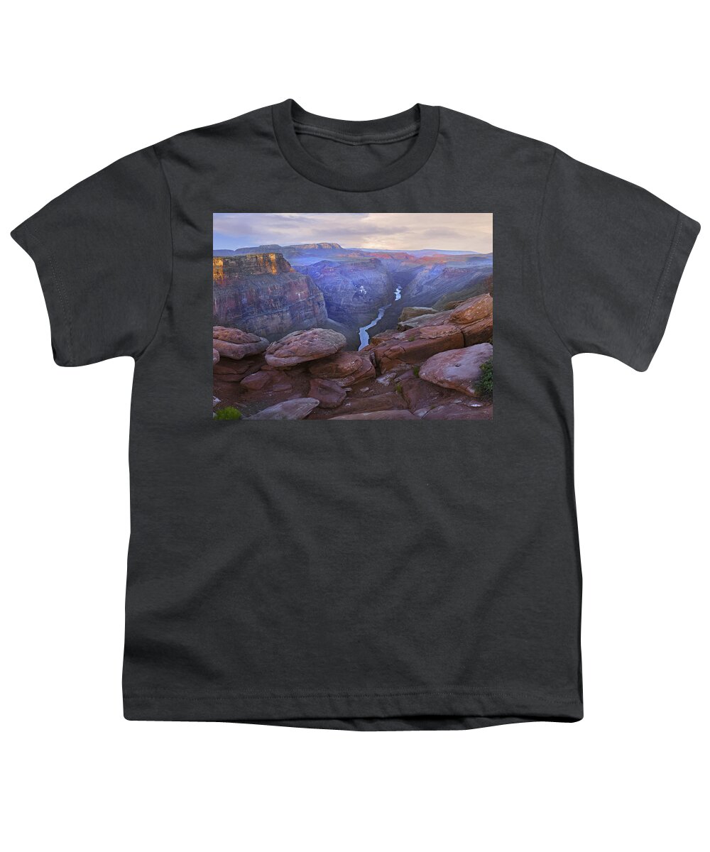 00175981 Youth T-Shirt featuring the photograph Toroweep Overlook View Of The Colorado by Tim Fitzharris