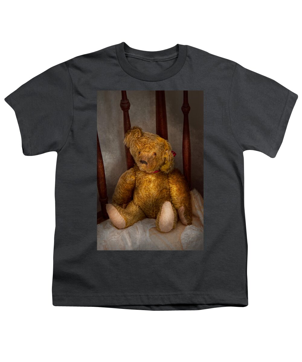 Children Youth T-Shirt featuring the photograph Toy - Teddy Bear - My Teddy Bear by Mike Savad