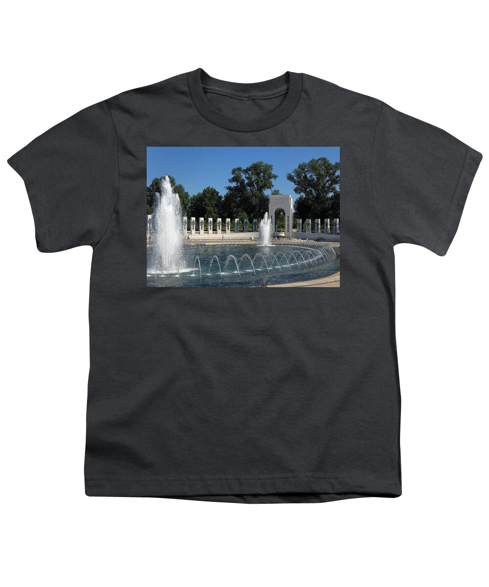 Scenic Youth T-Shirt featuring the photograph World War II Memorial--Atlantic Pavilion DS039 by Gerry Gantt