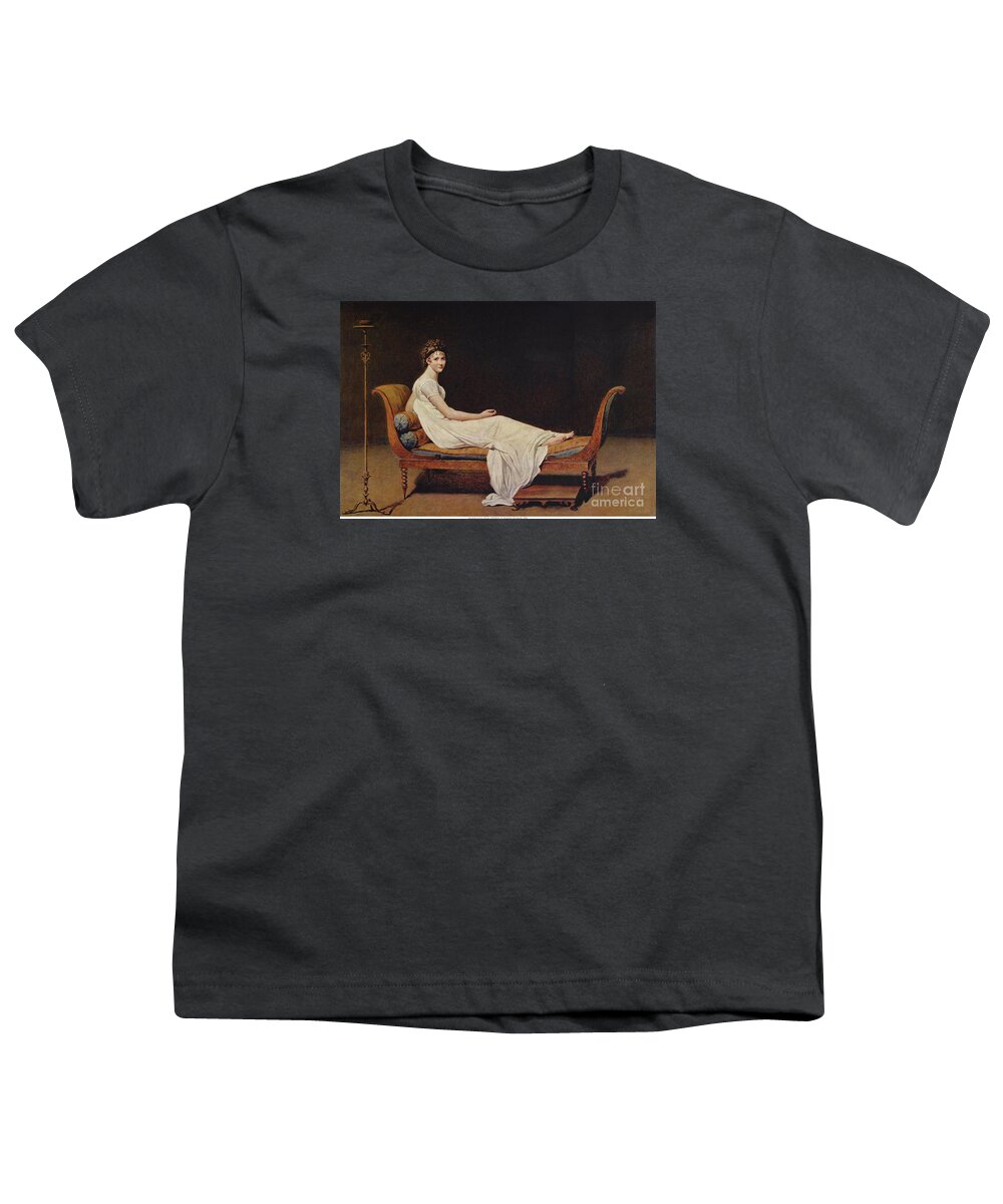 Jacques-louis David Youth T-Shirt featuring the painting Portrait of Madame Recamier by MotionAge Designs
