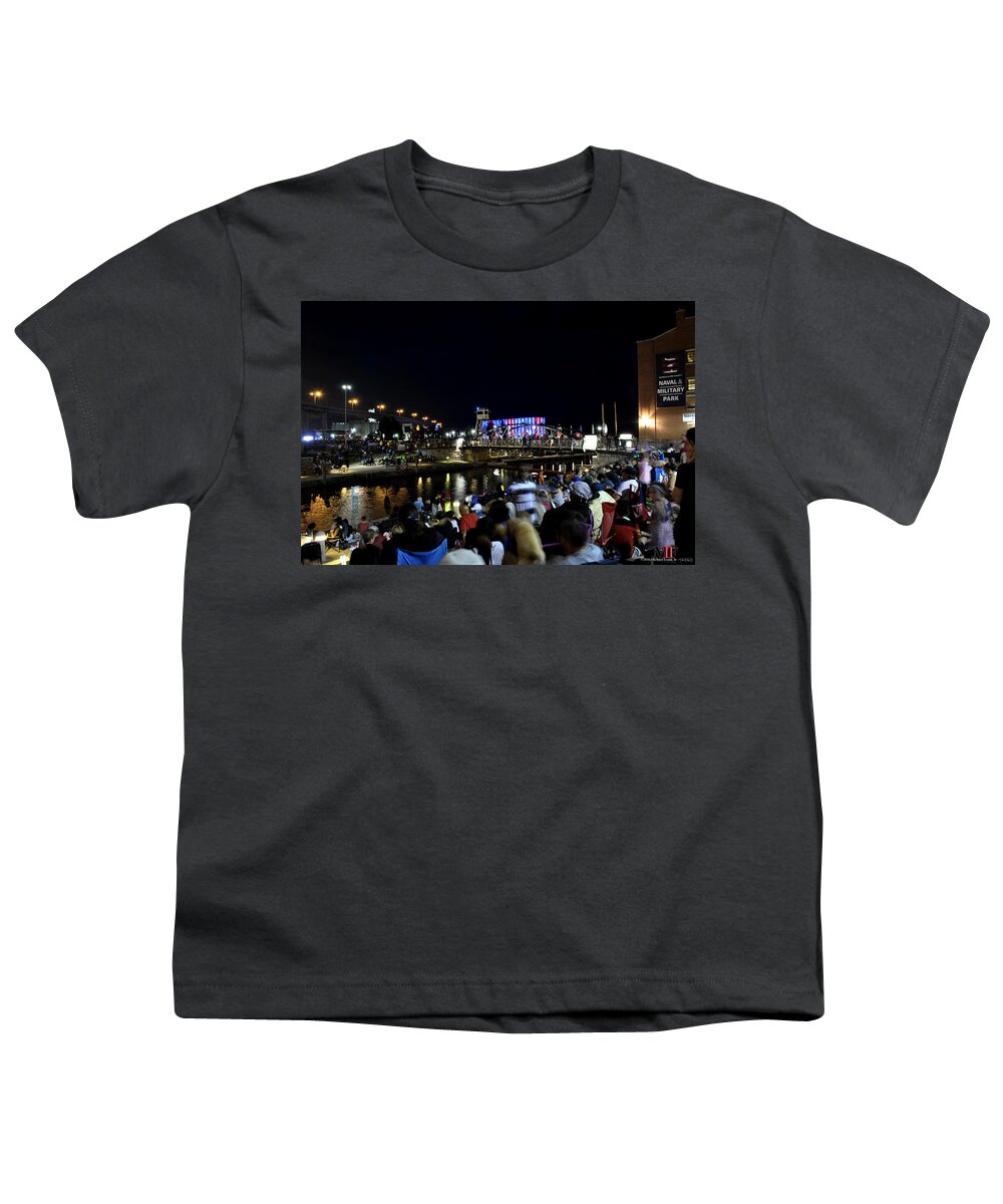 Buffalo Youth T-Shirt featuring the photograph 03 Canalside 4th Of July 2016 by Michael Frank Jr